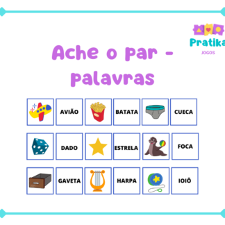 Ache o par - palavras