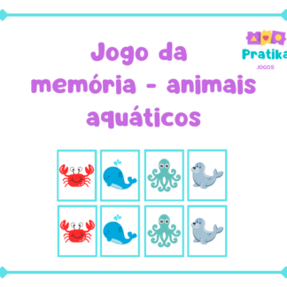 Jogo da memória - Animais Aquáticos