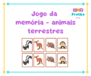 Jogo da Memória - Animais Terrestres