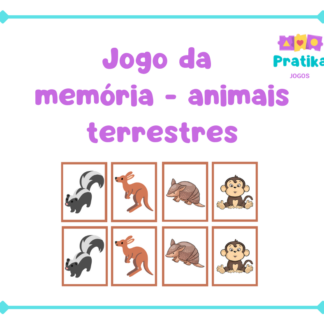 Jogo da Memória - Animais Terrestres